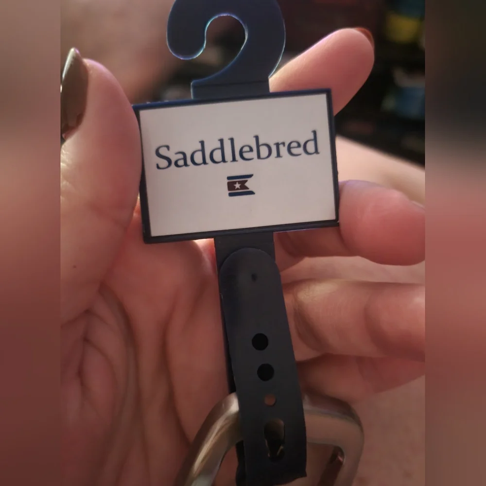 Saddlebred Reversible Leather Braided Belt L 38-40 Brown Black Silver Buckle New